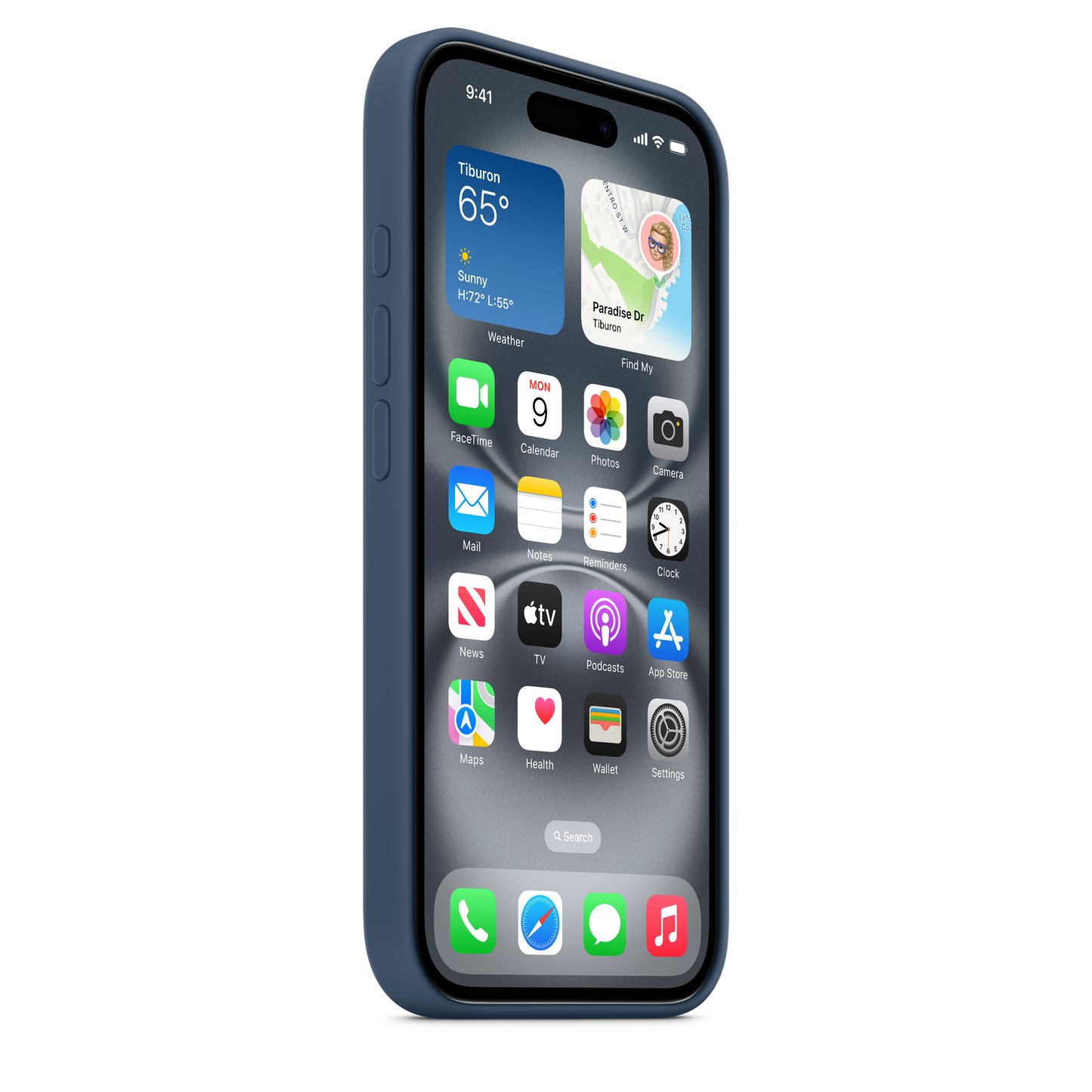 iPhone 16 MagSafe–rögzítésű szilikontok – denim - iSTYLE HU