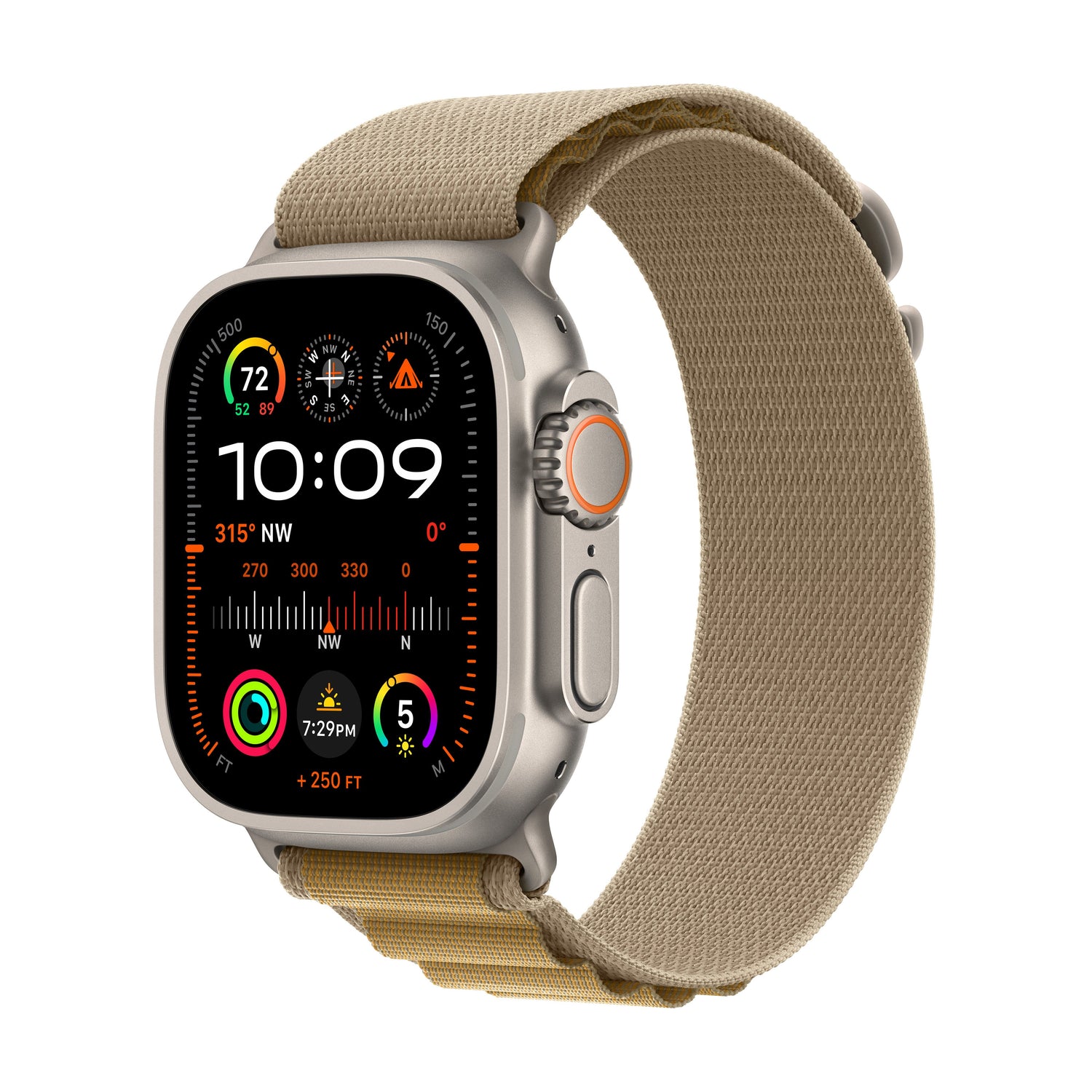 Apple Watch Ultra 2 GPS + Cellular 49 mm-es természetes titán tok, drapp Alpesi pánttal - L - iSTYLE HU
