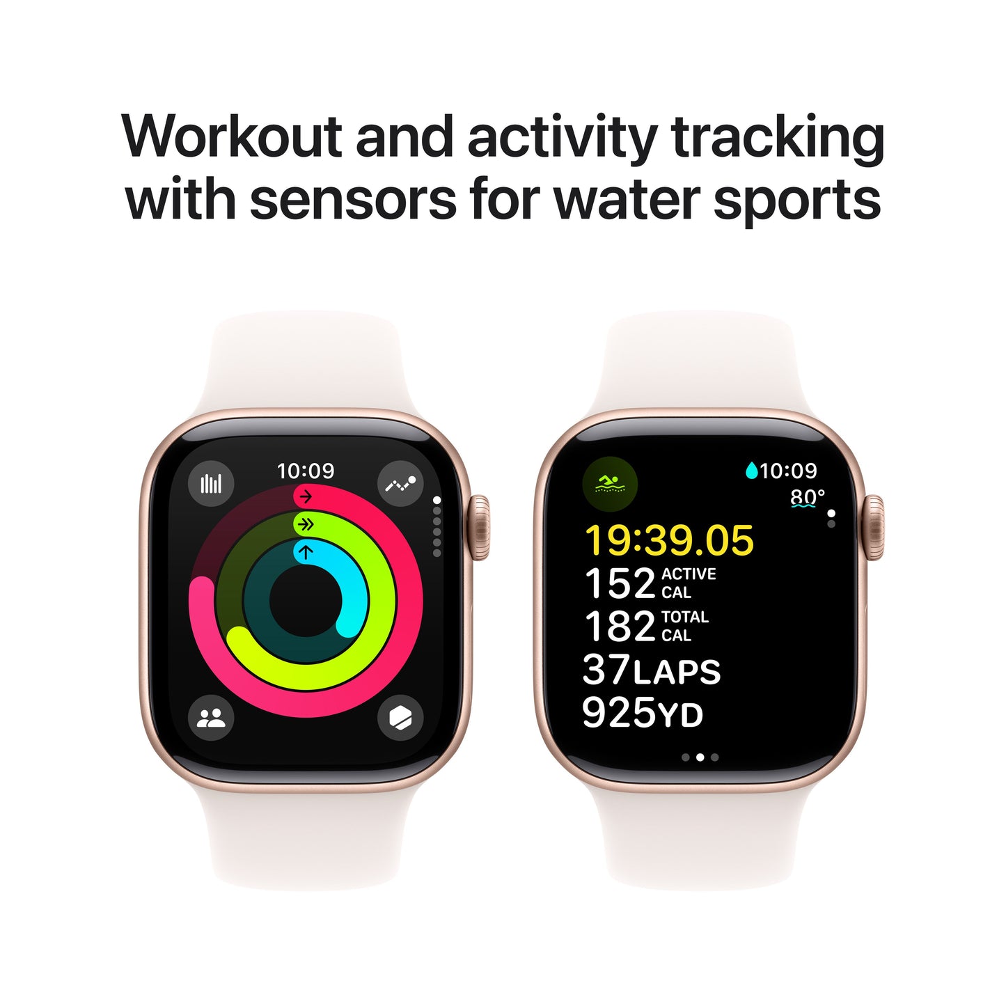 Apple Watch Series 10 GPS, 42 mm-es rózsaarany alumínium tok világos pirosító sportszíjjal - S/M - iSTYLE HU