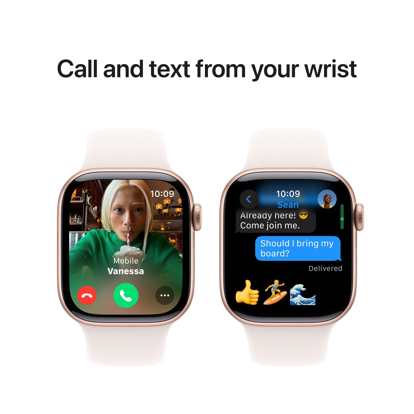 Apple Watch Series 10 GPS, 42 mm-es rózsaarany alumínium tok világos pirosító sportszíjjal - S/M - iSTYLE HU