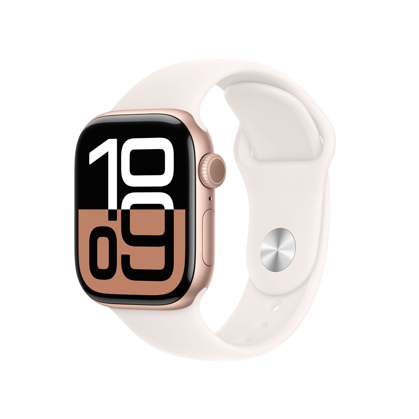 Apple Watch Series 10 GPS, 42 mm-es rózsaarany alumínium tok világos pirosító sportszíjjal - S/M - iSTYLE HU
