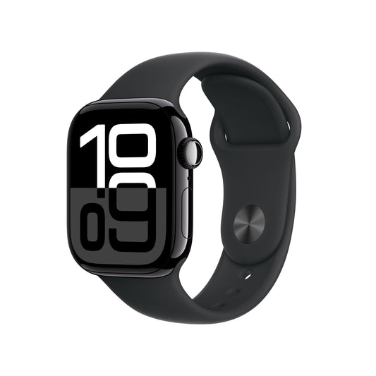 Apple Watch Series 10 GPS + cellás 42 mm-es Jet Black alumínium tok fekete sportszíjjal - S/M - iSTYLE HU