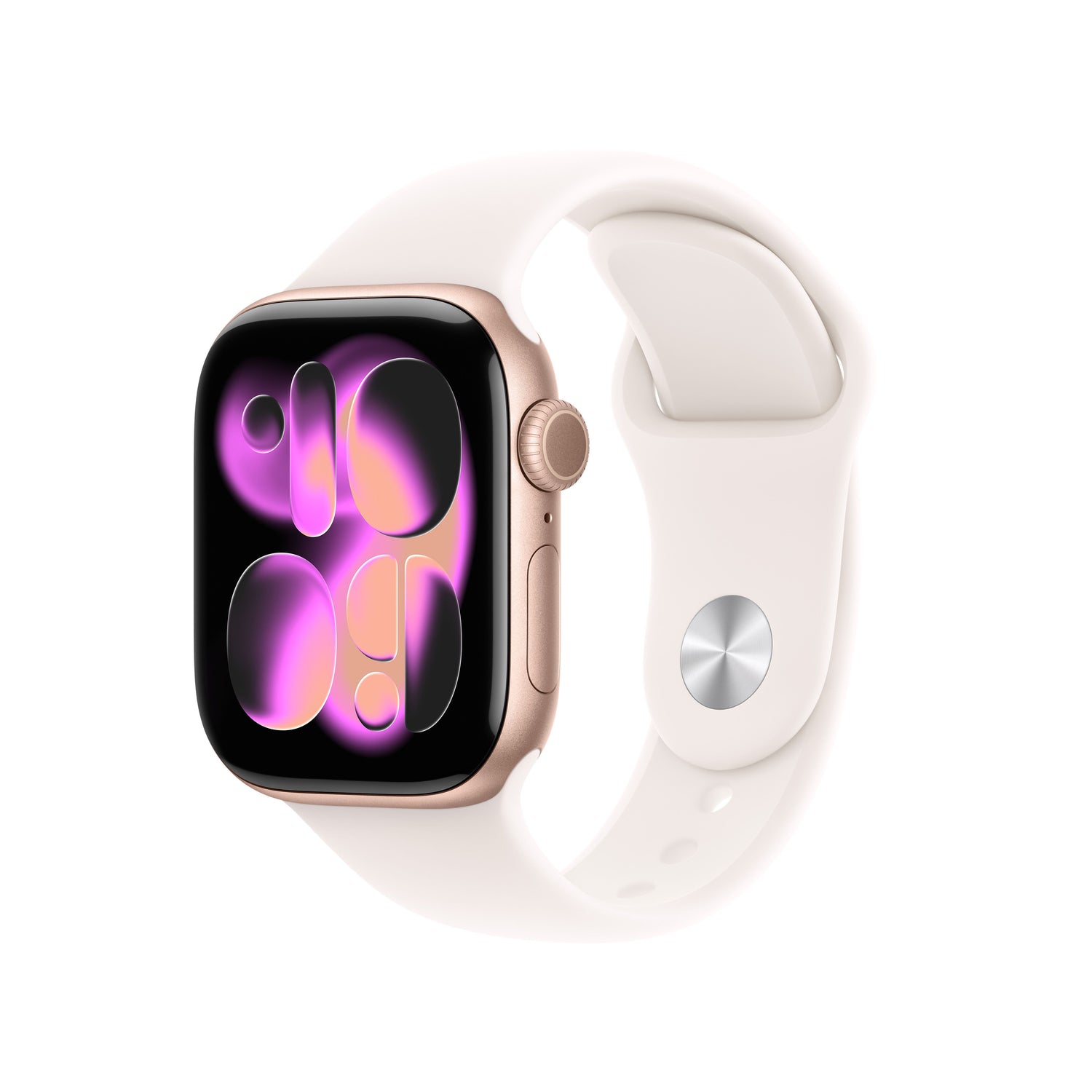 Apple Watch Series 11 GPS 42mm rozéarany alumíniumtok, lágy rózsaszín sportszíj - S/M - iSTYLE HU