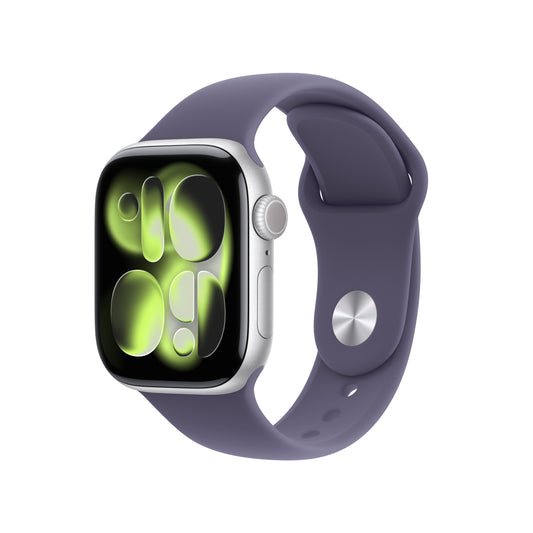 Apple Watch Series 11 GPS + Cellular 42mm ezüst alumíniumtok, lila köd sportszíj - M/L - iSTYLE HU