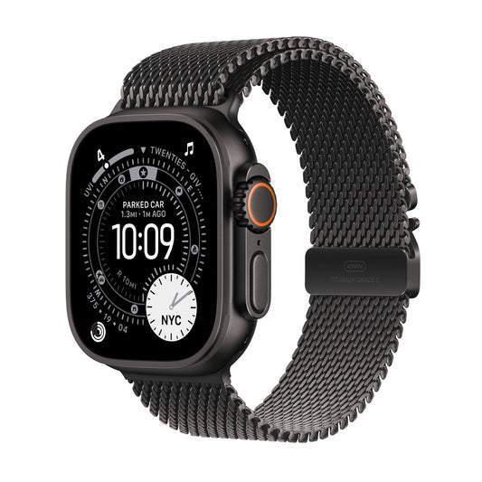 Apple Watch Ultra 3 GPS + Cellular 49mm fekete titántok, fekete Titán milánói szíj - L - iSTYLE HU