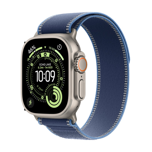 Apple Watch Ultra 3 GPS + Cellular 49mm natúr titántok, kék-élénkkék Terep pánt - M/L - iSTYLE HU