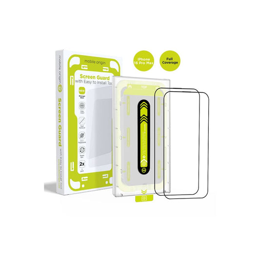 Mobile Origin – Kijelzővédő üveg (2 db), applikátorral - iPhone 16 Pro Max modellhez - iSTYLE HU