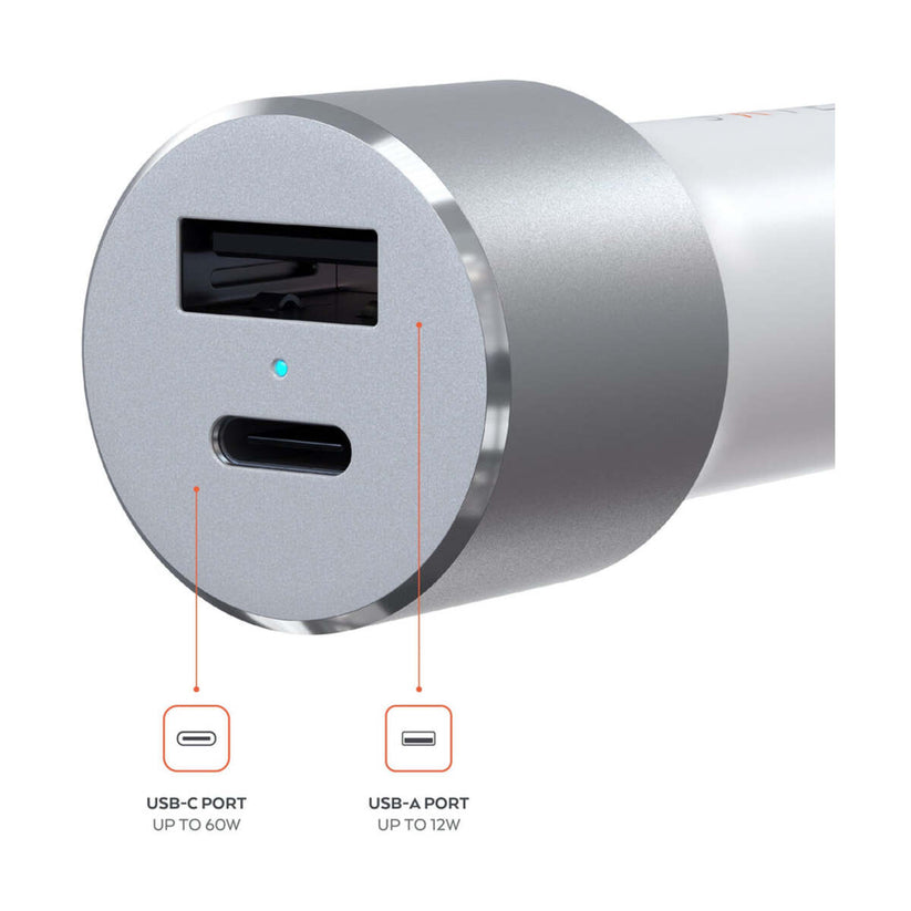 Satechi – 72W Type-C PD autós töltő - ezüst - iSTYLE HU