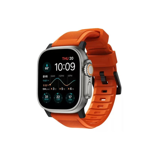 Nomad – Apple Watch Utlra Robosztus szíj ( 42/44/45/49 mm) - narancs/fekete - iSTYLE HU