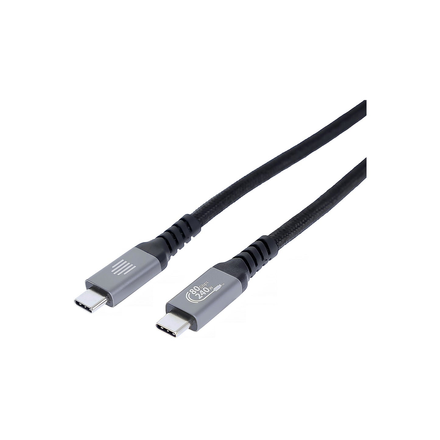 Dviced USB4 Fonott Kábel, 80 Gbps, 240 W, (Thunderbolt-kompatibilis), 1m - fekete