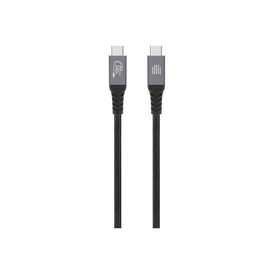 Dviced USB4 Fonott Kábel, 80 Gbps, 240 W, (Thunderbolt-kompatibilis), 1m - fekete