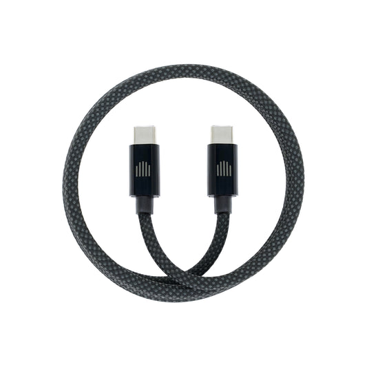 Dviced USB-C - USB-C mágneses fonott kábel, 1,25m - sötétszürke