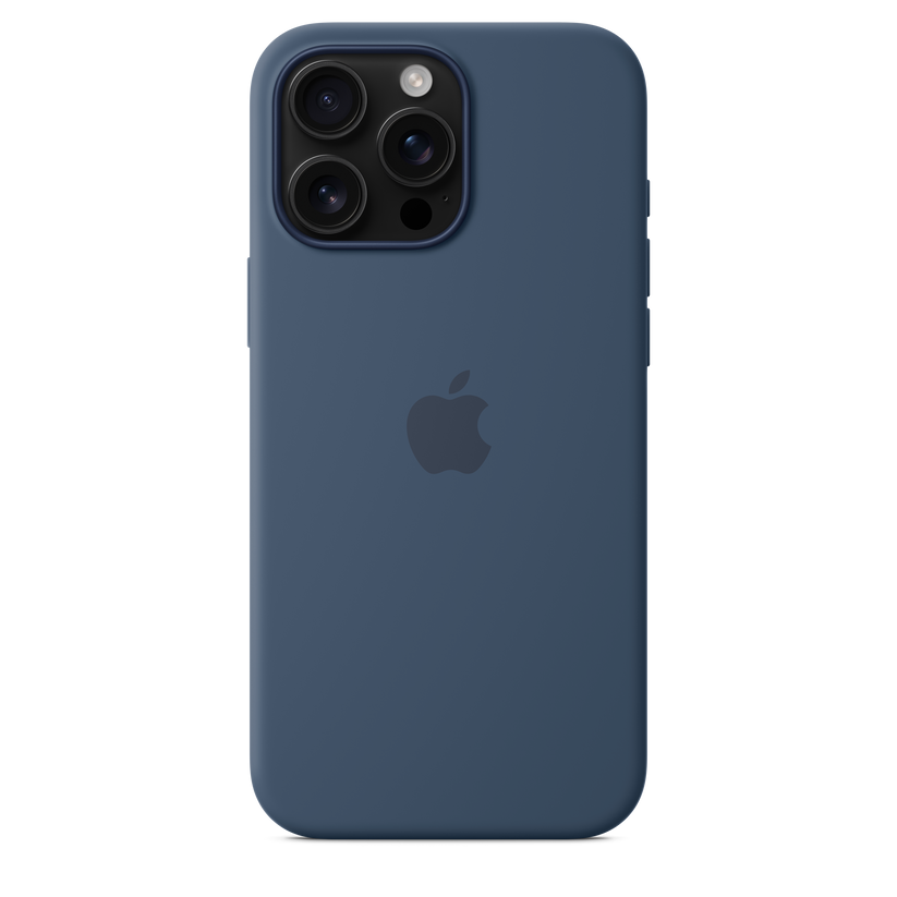 iPhone 16 Pro Max MagSafe–rögzítésű szilikontok – denim - iSTYLE HU