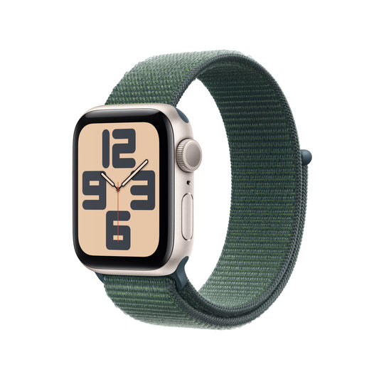 Apple Watch SE GPS 40 mm-es Starlight alumínium tok, Lake Green Sport hurokkal - iSTYLE HU