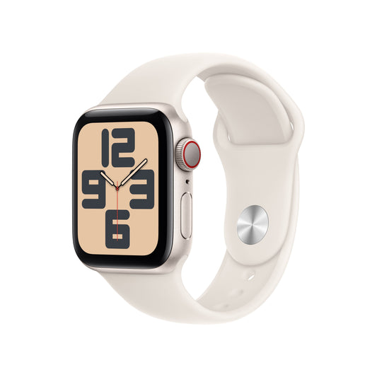 Apple Watch SE GPS + cellás 40 mm-es Starlight alumínium tok Starlight sportpánttal - M/L - iSTYLE HU