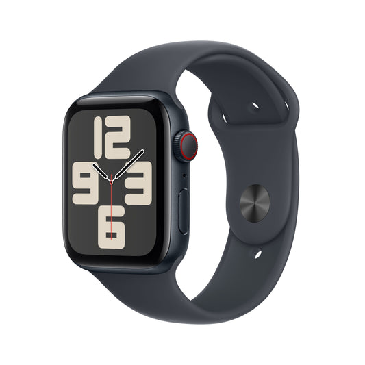 Apple Watch SE GPS + cellás 44 mm-es Midnight alumínium tok Midnight sport pánttal - M/L - iSTYLE HU