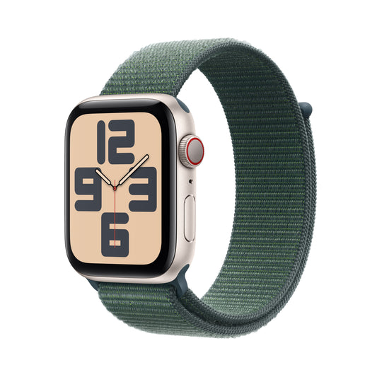 Apple Watch SE GPS + cellás 44 mm-es Starlight alumínium tok, Lake Green Sport hurokkal - iSTYLE HU