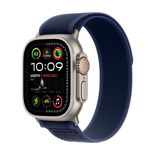 Apple Watch Ultra 2 GPS + Cellular 49 mm-es természetes titán tok kék Terep pánttal - S/M - iSTYLE HU
