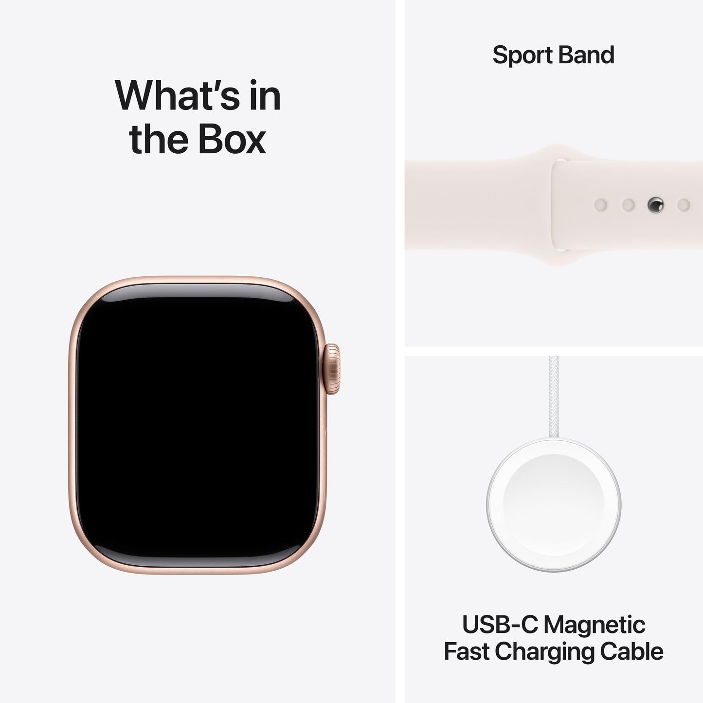 Apple Watch Series 10 GPS, 42 mm-es rózsaarany alumínium tok világos pirosító sportszíjjal - S/M - iSTYLE HU