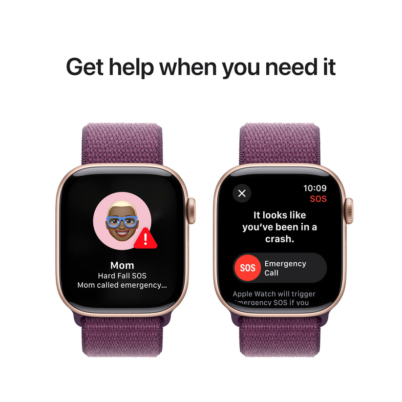 Apple Watch Series 10 GPS 42 mm-es Rose Gold alumínium tok Plum Sport hurokkal - iSTYLE HU