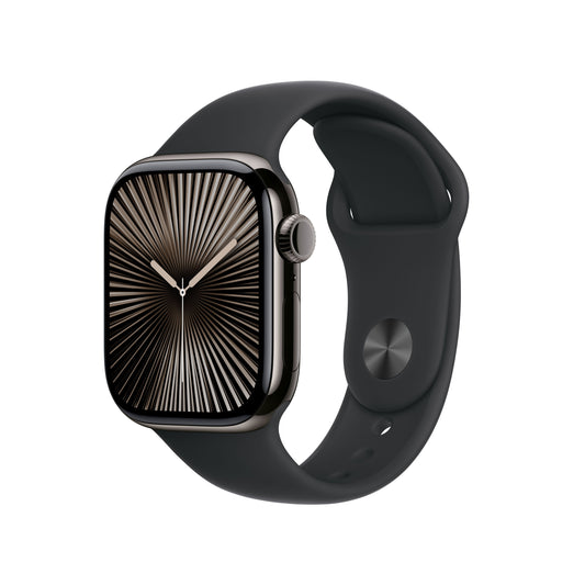 Apple Watch Series 10 GPS + cellás 42 mm-es pala titán tok fekete sportpánttal - S/M - iSTYLE HU