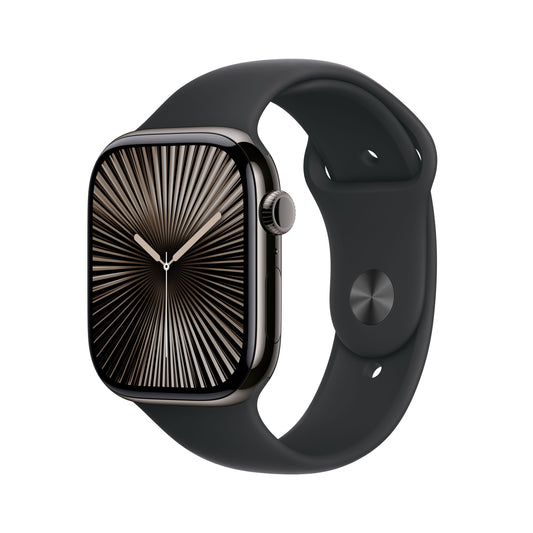 Apple Watch Series 10 GPS + cellás 46 mm-es pala titán tok fekete sportpánttal - M/L - iSTYLE HU