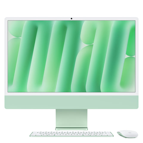 24 hüvelykes iMac Retina 4,5K kijelzővel: Apple M4 chip 8 magos CPU-val és 8 magos GPU-val, 512GB SSD, 16GB RAM, Magic Trackpad, Magic Keyboard Touch ID-val és számbillentyűzettel – nemzetközi angol - zöld CTO