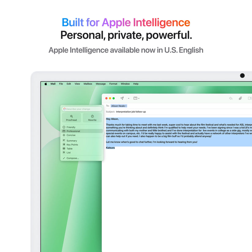 24 hüvelykes iMac Retina 4,5K kijelzővel: Apple M4 chip 8 magos CPU-val és 8 magos GPU-val, 256GB SSD, 16GB RAM, Magic Trackpad, Magic Keyboard - magyar - zöld CTO