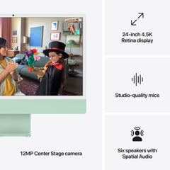 24 hüvelykes iMac Retina 4,5K kijelzővel: Apple M4 chip 10 magos CPU-val és 10 magos GPU-val, 1TB SSD, 24GB RAM, Magic Mouse, Magic Keyboard Touch ID-val - magyar - zöld CTO - iSTYLE.hu