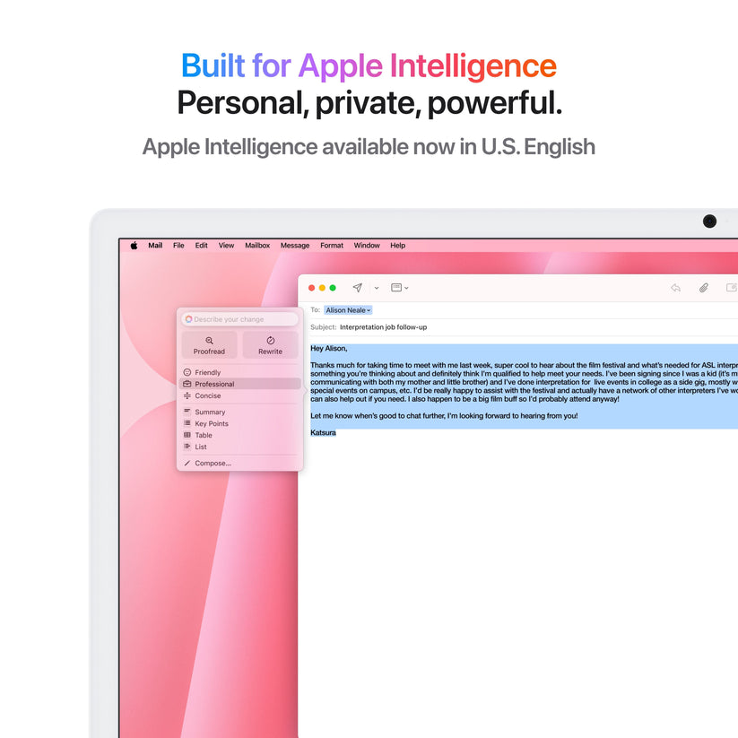 24 hüvelykes iMac Retina 4,5K kijelzővel: Apple M4 chip 10 magos CPU-val és 10 magos GPU-val, 2TB SSD, 32GB RAM, Magic Trackpad, Magic Keyboard Touch ID-val és számbillentyűzettel – magyar - rózsaszín CTO