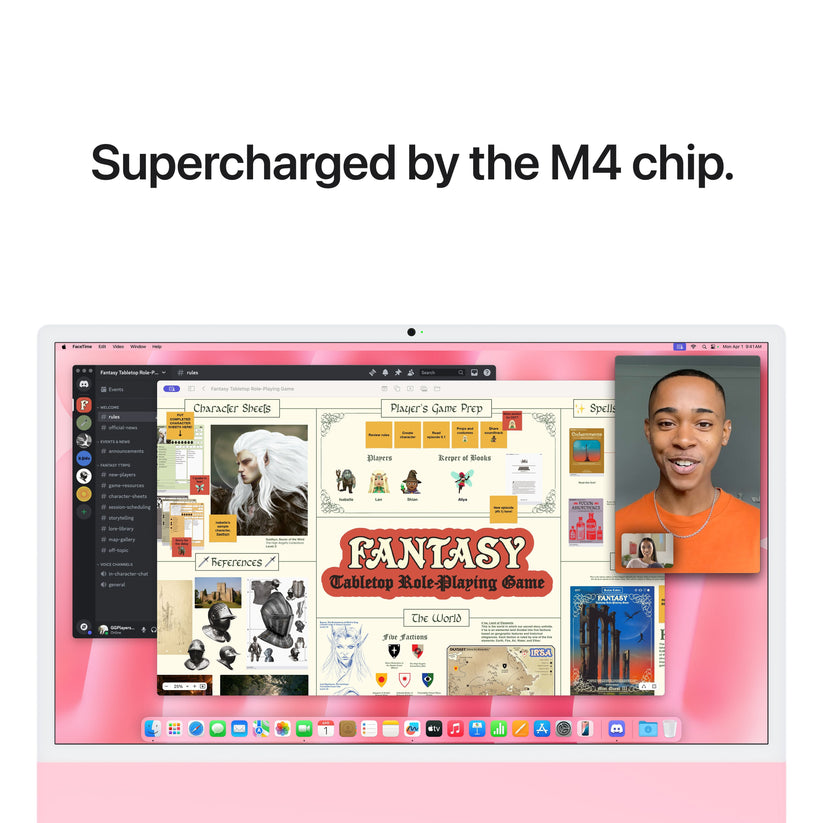 24 hüvelykes iMac Retina 4,5K kijelzővel: Apple M4 chip 10 magos CPU-val és 10 magos GPU-val, 1TB SSD, 16GB RAM, Magic Trackpad, Magic Keyboard Touch ID-val - nemzetközi angol - rózsaszín CTO