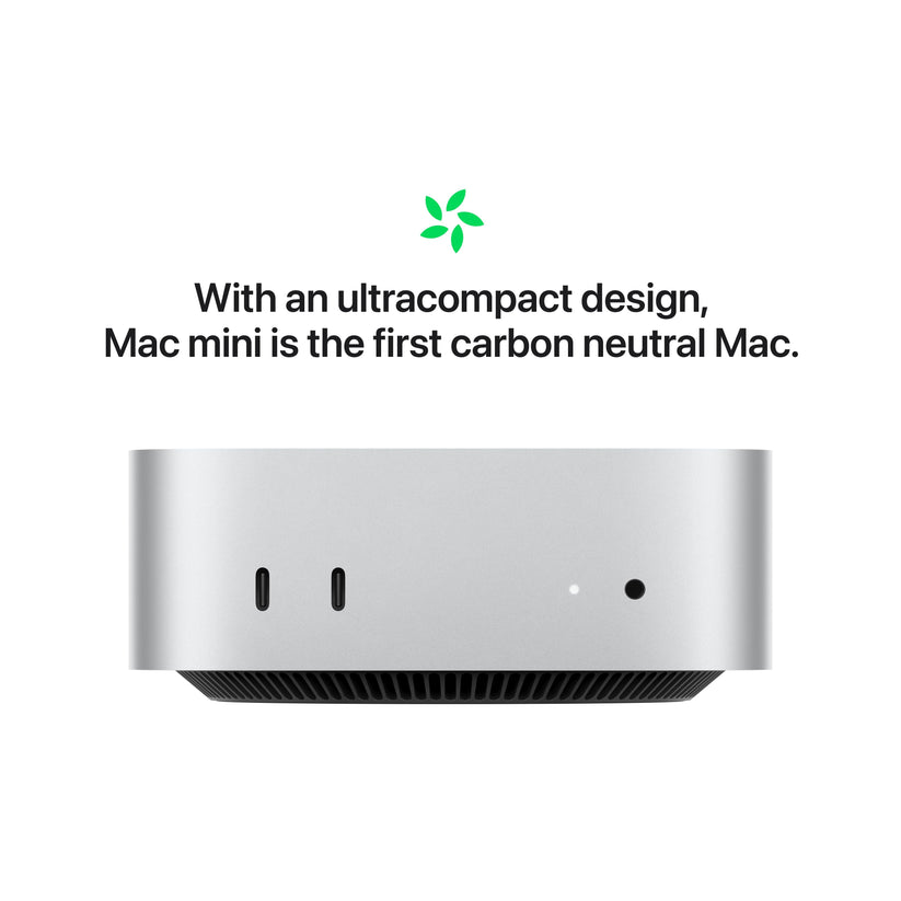 Mac mini: Apple M4 chip 10 magos CPU-val és 10 magos GPU-val, 1TB SSD, 16GB RAM - ezüst CTO