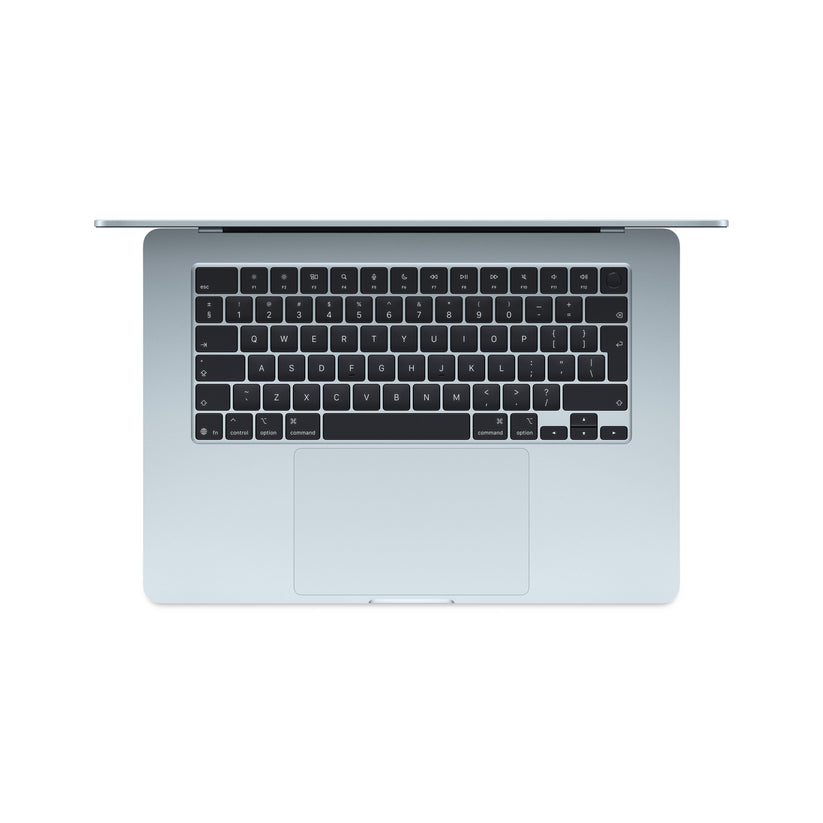 15 hüvelykes MacBook Air: Apple M4 chip 10 magos CPU-val és 10 magos GPU-val, 512GB SSD, 32GB RAM, Háttér-világítású Magic Keyboard Touch ID-val – magyar - égkék CTO