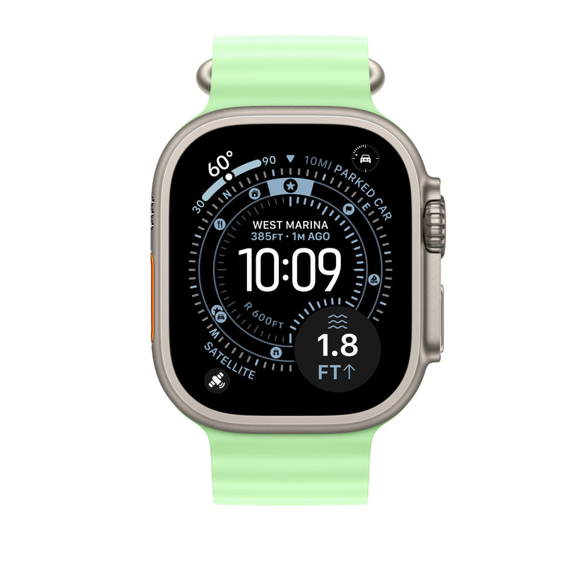 49mm élénk neonzöld Oceán szíj - natúr Titán bevonat - iSTYLE HU