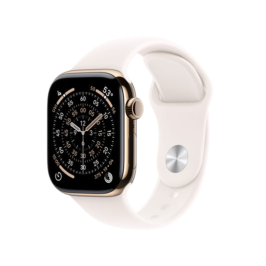 Apple Watch Series 11 GPS + Cellular 42mm arany titántok, lágy rózsaszín sportszíj - S/M - iSTYLE HU