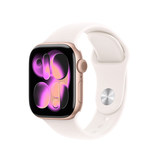 Apple Watch Series 11 GPS + Cellular 42mm rozéarany alumíniumtok, lágy rózsaszín sportszíj - S/M - iSTYLE HU