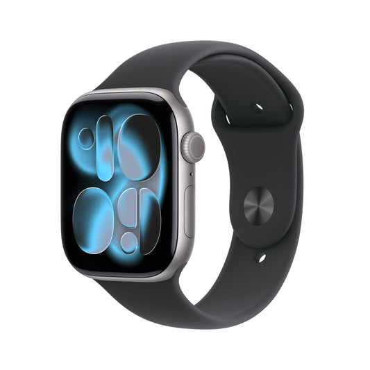 Apple Watch Series 11 GPS 46mm asztroszürke alumíniumtok, fekete sportszíj - M/L - iSTYLE HU