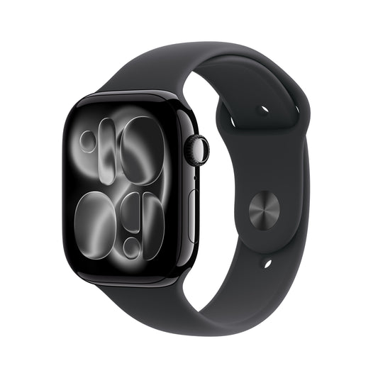 Apple Watch Series 11 GPS + Cellular 46mm kozmoszfekete alumíniumtok, fekete sportszíj - M/L - iSTYLE HU