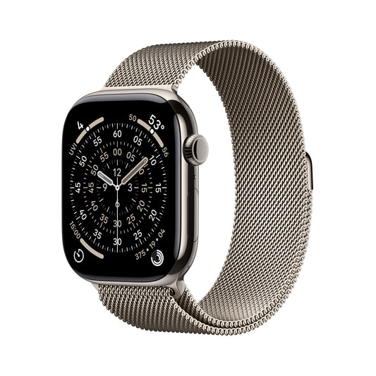Apple Watch Series 11 GPS + Cellular 46mm natúr titántok, natúr milánói szíj - M/L - iSTYLE HU