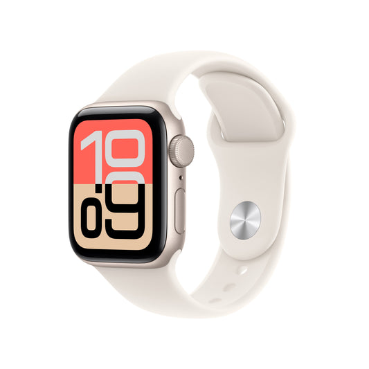 Apple Watch SE 3 GPS 40mm csillagfény alumíniumtok, csillagfény sportszíj - S/M - iSTYLE HU