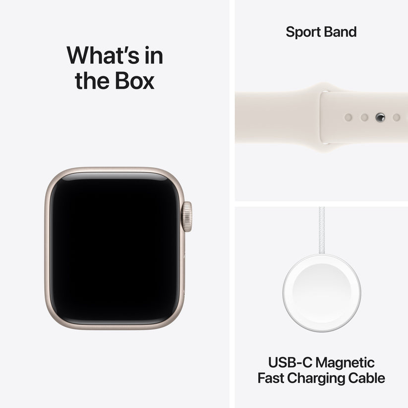 Apple Watch SE 3 GPS 40mm csillagfény alumíniumtok, csillagfény sportszíj - M/L - iSTYLE HU