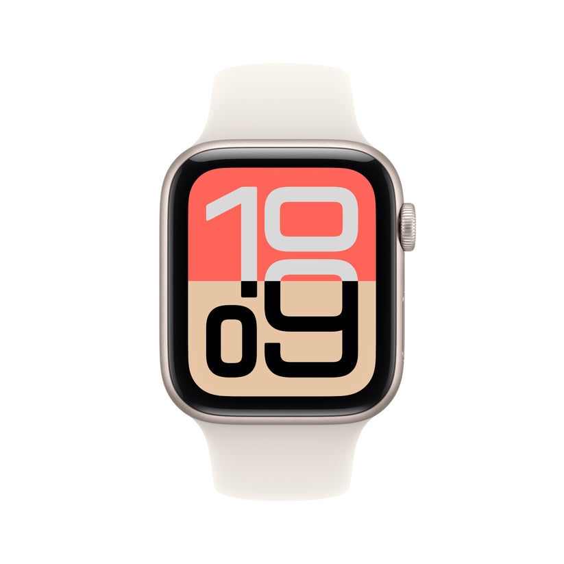 Apple Watch SE 3 GPS 44mm csillagfény alumíniumtok, csillagfény sportszíj - S/M - iSTYLE HU