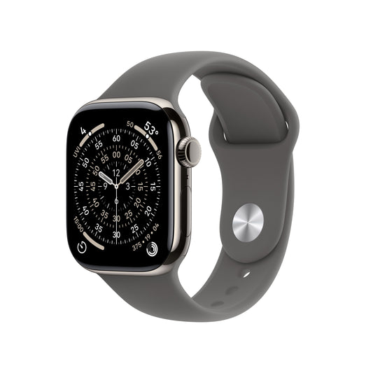Apple Watch Series 11 GPS + Cellular 42mm natúr titántok, kőszürke sportszíj - S/M - iSTYLE HU