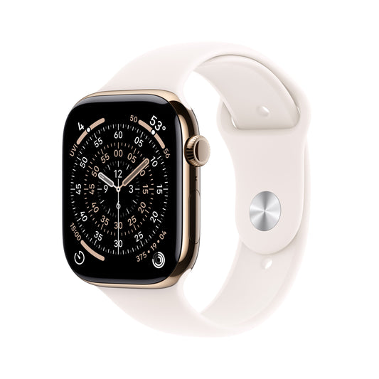 Apple Watch Series 11 GPS + Cellular 46mm arany titántok, lágy rózsaszín sportszíj - S/M - iSTYLE HU