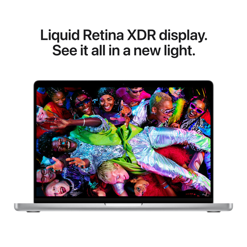 14 hüvelykes MacBook Pro: Apple M5 chip 10 magos CPU-val és 10 magos GPU-val, 1TB SSD, 24GB RAM, Nanotexturált kijelző, Háttér-világítású Magic Keyboard Touch ID‑val – nemzetközi angol - ezüst CTO
