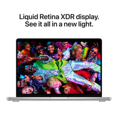14 hüvelykes MacBook Pro: Apple M5 chip 10 magos CPU-val és 10 magos GPU-val, 2TB SSD, 16GB RAM, Háttér-világítású Magic Keyboard Touch ID‑val – magyar - ezüst CTO