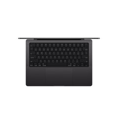 14 hüvelykes MacBook Pro: Apple M5 chip 10 magos CPU-val és 10 magos GPU-val, 4TB SSD, 32GB RAM, Háttér-világítású Magic Keyboard Touch ID‑val – nemzetközi angol - asztrofekete CTO