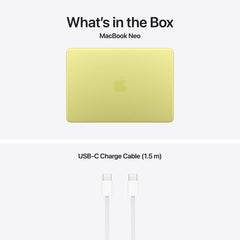 13-inch MacBook Neo: Apple A18 Pro chip with 6‑core CPU and 5‑core GPU, Magic Keyboard, 256GB SSD - Citrus - iSTYLE.hu