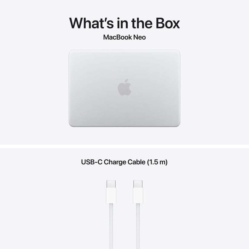 13-inch MacBook Neo: Apple A18 Pro chip with 6‑core CPU and 5‑core GPU, Magic Keyboard, 256GB SSD - Silver - iSTYLE.hu