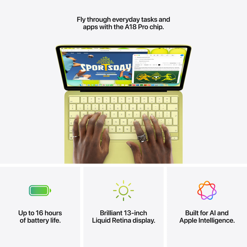 13 hüvelykes MacBook Neo: Apple A18 Pro chip with 6 magos CPU és 5 magos GPU, Magic Keyboard Touch ID-val – nemzetközi angol, 512GB SSD - hajnalpír CTO (Copy) - iSTYLE.hu